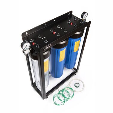 SYSTEM NARUROWY BIG BLUE 3x20 BBTECH ZESTAW Z MANOMETRAMI