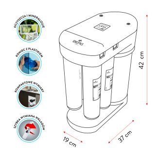 Filtr odwróconej osmozy Berg RO 50 GPD pod zlew z mineralizatorem – system filtracji wody do domu - 5