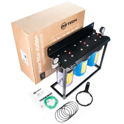 System filtracji wody Big Blue 3x10" BBTECH zestaw z manometrami