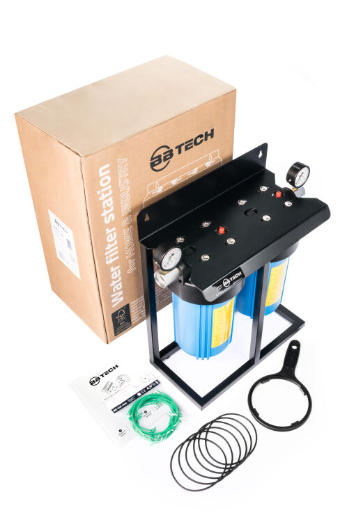 SYSTEM NARUROWY BIG BLUE 2x10 BBTECH ZESTAW Z MANOMETRAMI