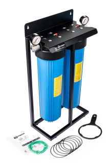 SYSTEM NARUROWY BIG BLUE 2x20 BBTECH ZESTAW Z MANOMETRAMI - 5