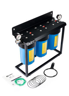 SYSTEM NARUROWY BIG BLUE 3x10 BBTECH ZESTAW Z MANOMETRAMI - 5