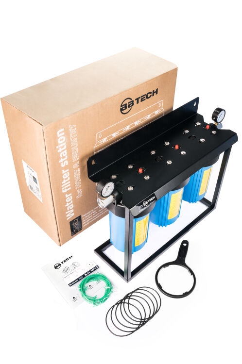 SYSTEM NARUROWY BIG BLUE 3x10 BBTECH ZESTAW Z MANOMETRAMI