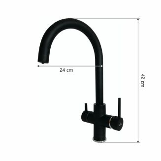BATERIA KUCHENNA 4 DROŻNA 4YOU CZARNY MAT - 2