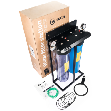 SYSTEM NARUROWY BIG BLUE 2x20 BBTECH ZESTAW Z MANOMETRAMI