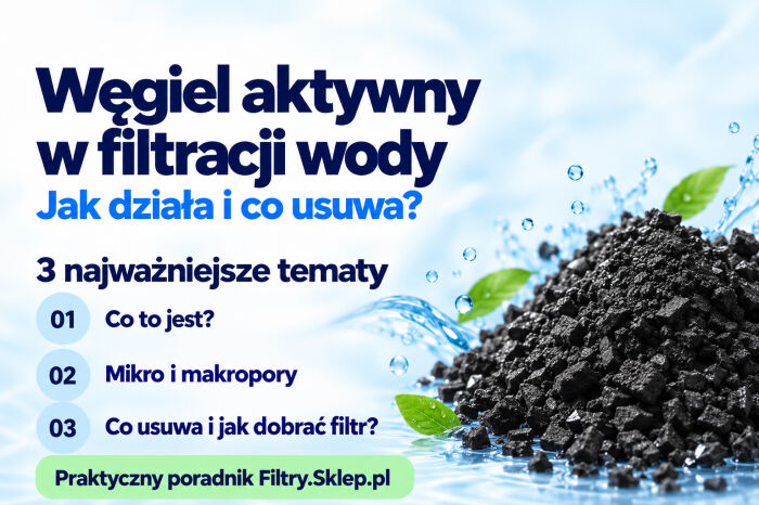 Węgiel aktywny do filtracji wody. Jak działa i co usuwa?