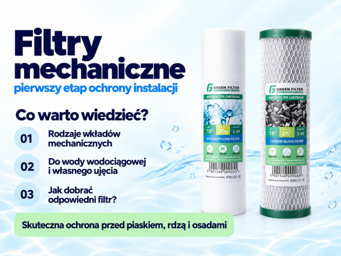 Filtry mechaniczne do wody. Rodzaje, zastosowanie i dobór do wodociągu oraz studni